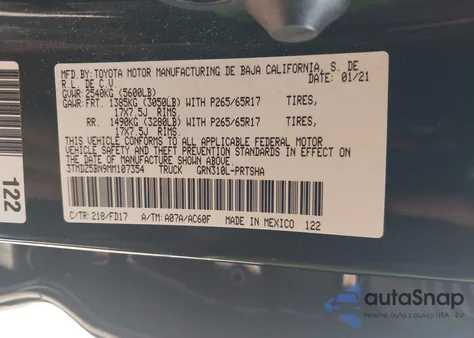 2021 Toyota Tacoma 4Wd Sr5/Trd Sport/Trd Off Road from USA, damaged, VIN 3TMDZ5BN9MM107354